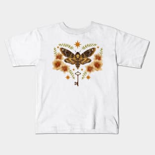 Mystic Folk Hawkmoth - Ivory Kids T-Shirt